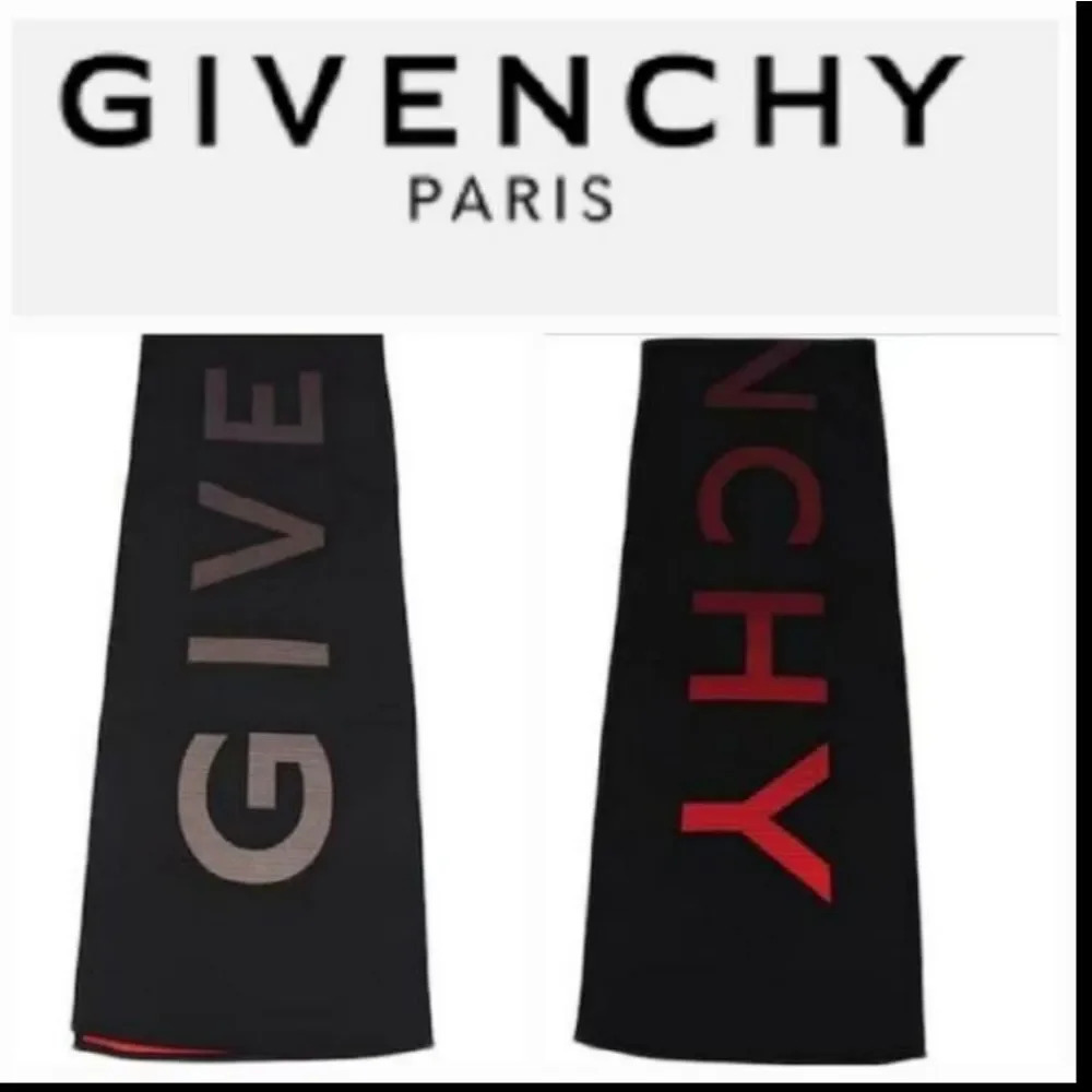 Givenchy Ombre Reversible Logo Wool Virgin Wool & Silk Scarf